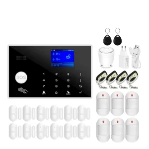 APP Home Burglar Alarm Wireless Detector RFID TFT Touch Keyboard 11 Languages 433MHz Compatible Alexa Tuya Wifi GSM Alarm System