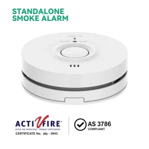 AS3786 AJ-710 Hardwired Smoke Detector 220-240V AC Wireless Interconnected Fire Alarm