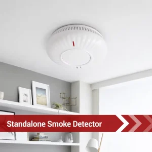 AS3786 Photoelectric Smoke Alarm with 10-Year Battery, Wireless Interlinked, Waterproof, 85 dB Alarm
