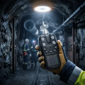 ATEX Certified Portable Single Gas Detector O2 H2 H2S LEL Industrial Safety IP65 Rechargeable Digital LCD Display