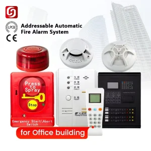 Addressable Smoke and Heat Detector 2-in-1 Smoke and Heat Sensor Fire Alarm System Wired Smoke Detector