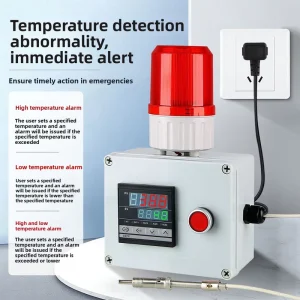 Adjustable Volume Sound and Light Overtemperature Detection Alarm for Machine Room Baking Oven and Breeding Farm