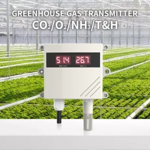 Agricultural Temperature, Humidity, CO2, O2, and NH3 Gas Sensor Transmitter for Greenhouses