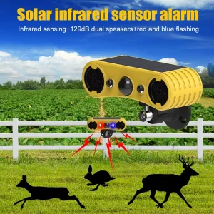 Agriculture Solar Animals Repellent 13 Built in Sounds Motion Sensor Waterproof Eco Friendly Portable Farm Yard Orchard Chicken