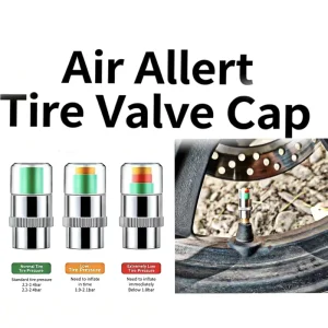 Air Alert New Anti theft Tire Valve Cap 36 PSI 2.4bar Brass Material Car Accessory Real Time Tire Pressure Monitoring Universal