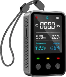 Air Quality Monitor Carbon Monoxide Detector Temperature Detector Gas Analyzer Mini Humidity Monitor for Camping Outdoor