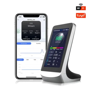 Air Quality Monitor WiFi Connection Gas Detector CO2 Air Quality Sensor Indoor Gas Analyzer for Home Office
