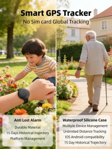 Airport Travel Luggage Anti Lost Mini Round Global Tracking Remote Patient Monitoring Android Receiver Pet air Tag