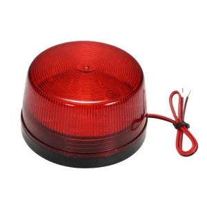 Alarm System 12V 120mA Wired Motion Sensor Alarm with 110dB Siren LED Strobe Light (Plastic)