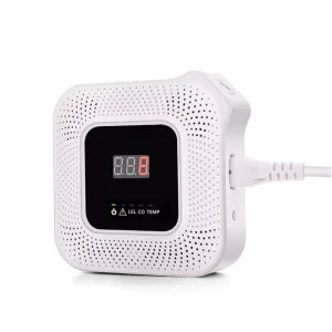 Apartment LPG Methane Combustible Gas Leak Alarm Detector with Shut-off Valve
