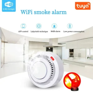 App Remote Control Ceiling-Mounted WiFi Smoke Detector PST-YG400A