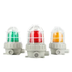 Atex Audible Visual Alarm Siren Red 90dB 24V DC IP66 Explosion Proof LED Strobe Warning Light Aluminum Alloy Warehouse Home