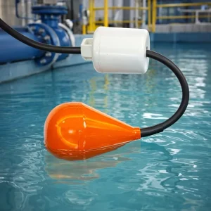 Automatic Vertical-Mounted Liquid Level Float Switch, IP68, 24V DC, for Pond Pumps and Water Tank Drainage Control