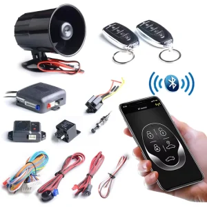 Automotive Accessories Phone APP Remote Control Car Alarm Security System With Shock Sensor Anti Hijacking Car Alarm