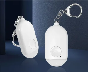 B500 Rechargeable Alarm LED Flashlight 130dB Self Defense Keychain Mini Alarm for Personal Safety