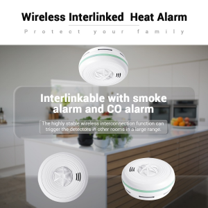 BS54662 Radio RF Interlinked Heat Detector Kitchen Alarm