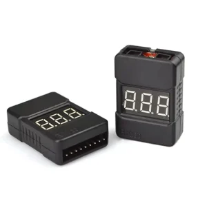BX100 1-8S LiPo Battery Voltage Tester Low Voltage Buzzer Alarm Battery Voltage Checker with Dual Speakers