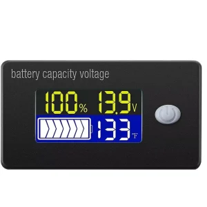 Battery Capacity and Voltage Meter with Alarm and External Connection