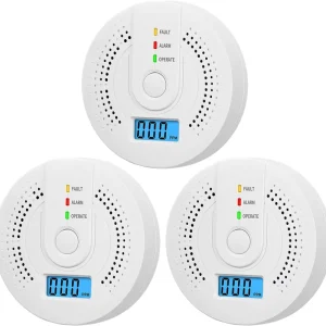 Battery-Operated Carbon Monoxide Alarm and CO Gas Leak Monitor for Home Indoor Use