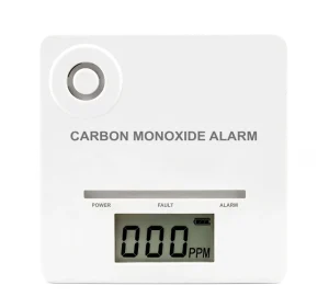 Battery-Operated Carbon Monoxide Alarm with High-Precision Sensor and Loud Warning