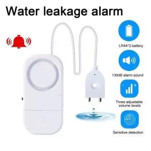 Battery-Operated Leak Detection Sensor with ABS Material 120 dB Sound Alarm and 1-10 m Detection Range