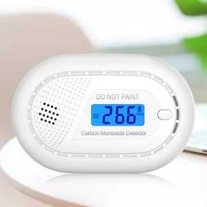 Battery Powered Carbon Monoxide Detector with LCD Digital Display and Tamper Alarm 85 DB for Home Use
