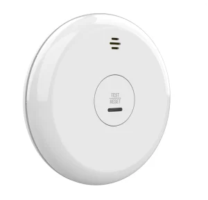 Battery Powered Wireless RF Interlinked Photoelectric Smoke Detector with 100m Range and 85dB Loud Alarm for Home Fire Safety