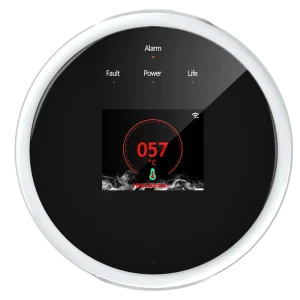 Black White Remote Control Tuya WiFi Natural Gas and Combustible Gas Leak Detector ABS Material Kitchen Cooking Gas Alarm