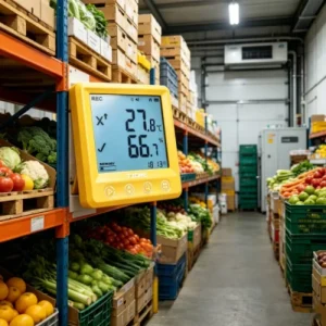 Bluetooth BLE 5.0 Temperature Datalogger with LCD Display for Warehouse Monitoring