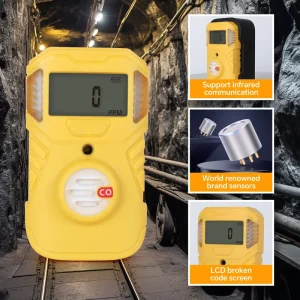 Bosean Portable Single Gas Detector IP67 High Accuracy O2 H2S CO SO2 H2 NH3 Toxic Gas Monitor with LCD Display