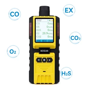 Bosean Professional Industrial Gas Safety Monitor with Sound Light Vibration Alarm Portable Multi gas Analyzer