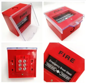 Button Break Glass Manual Call Point Non-Resettable Fire Alarm Call Point
