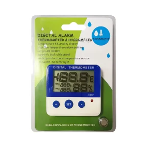 C602 High-Precision Display Household Alarm Indoor Outdoor Humidity Meter Refrigerator Thermometer