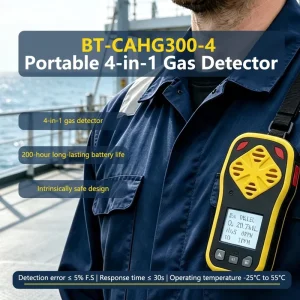 CAHG300-4 Portable 4-in-1 Intrinsically Safe Toxic and Combustible Gas Detector for Petroleum Chemical and Fire Industries