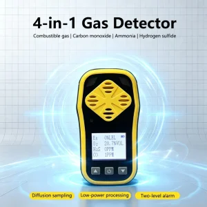 CAHG300-4 Portable Multi-Gas Detector for CO, H2S, Ammonia, and Chlorine Gas