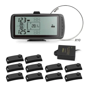 CAN J1939 RS232 RS485 Digital Tire Pressure Monitoring System For Truck Trailers Fleet For 203 Psi 110 Wheels