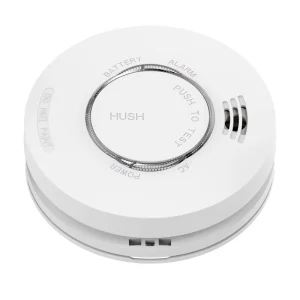 CE BSI Approved AC220V Hard Wired DC9V RF 433mhz Function Smoke Alarm with Led Light