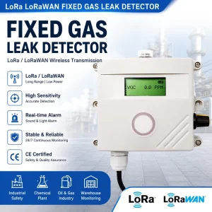CE-Certified 4G LoRa Fixed Gas Leak Detector Industrial Wireless Gas Detection Sensor with Real-Time Monitoring