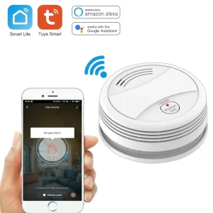 CE ROHS FCC EN14604 Certified WiFi Smoke Alarm DC 9V LCD Display Photoelectric Sensor Smoke Detection