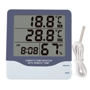 CH 928 Electronic Digital Thermohygrometer Indoor Outdoor Thermometer With Time And Clock Household Thermometers