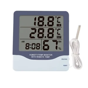 CH 928 Temperature Meter Humidity Sensor Alarm Household Weather Station Thermometer