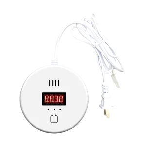 CO and Combustible Gas Leak Detector with Digital Display, IoT Mobile Phone Alarm, and 10-Year Battery Life