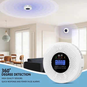 CO and Smoke Alarm Sensor Dual Detection for Home Safety Protection