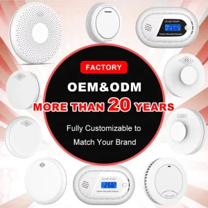 CS11R DC3V Interlinked Smoke Detector with 85dB Alarm, Electrochemical Sensor, and Waterproof Design
