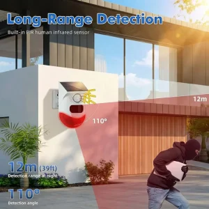 CT80D Wireless Solar WiFi PIR Motion Sensor Alarm 120dB Siren for Industrial Commercial and Home Use