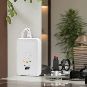 Car and Domestic Gas Leak Detector with 4 Solenoid Valves Wall Mounted Combustible Gas Alarm System