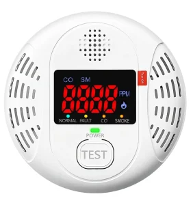 Carbon Monoxide Detector Electrochemical Battery Sound Alarm ABS Plastic for Home Hotel Fire Safety