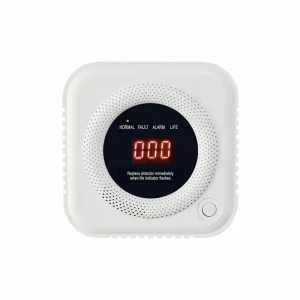Carbon Monoxide Detector LCD Digital Display ABS Fuel Leakage Alarm Detection Range Sound Alarm for Home