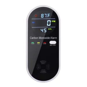 Carbon Monoxide Detector Plug in Wall for Home RV 3 in 1 Carbon Monoxide Alarm with LCD Temperature and Humidity Sensor