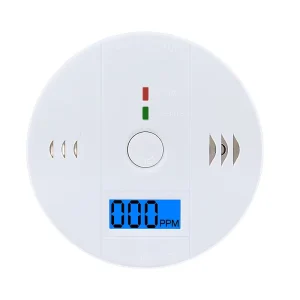 Carbon Monoxide Detector for Household Coal Stove and Smoke Detection with Blue Smoke Alarm and LCD Display